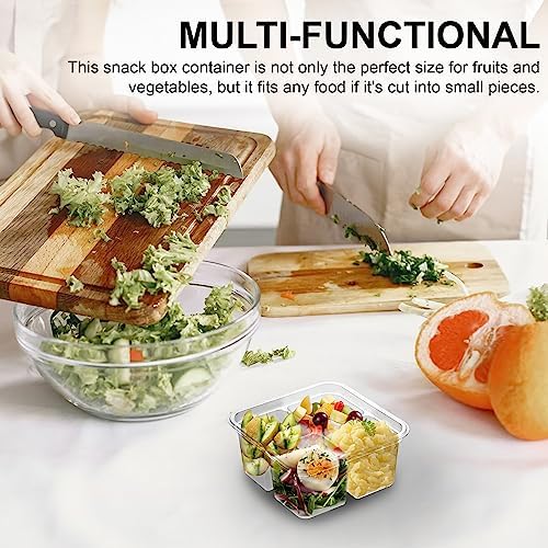 MT Products Clear 4 Compartment Meal Prep 6" x 6" - Disposable Divided