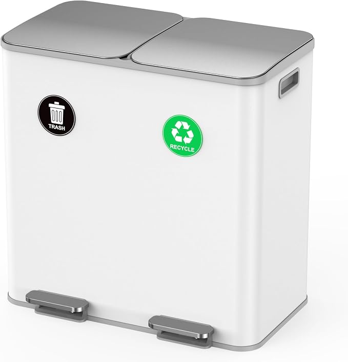 Lovewind Dual Trash and Recycling Bins by LOVEWIND