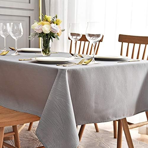 maxmill Jacquard Tablecloth Swirl Design Water Resistance Antiwrinkle