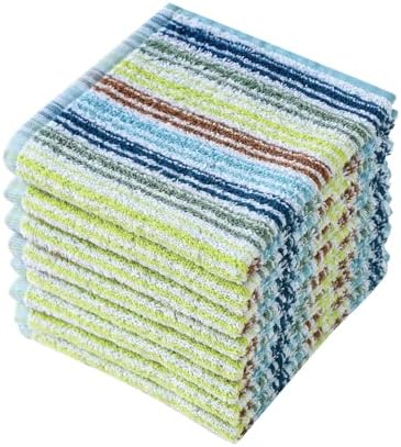 Oeleky Cotton Dishcloths, Pack of 8, 12x12 Inches