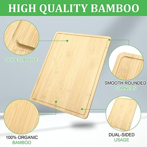 Eaasty 10 Pieces Bamboo Cutting Boards Set Bamboo Chopping Board Bulk