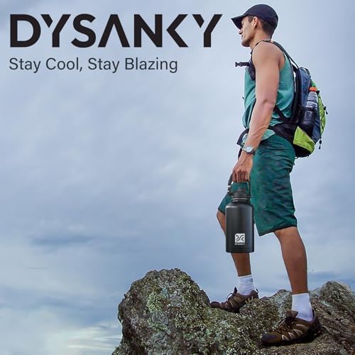 DYSANKY Insulated Water Bottle with Straw Lid & Portable Carrier Bag