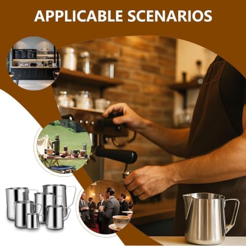 45oz Milk Frothing Pitcher with Latte Art Pen-Stainless Steel Steaming