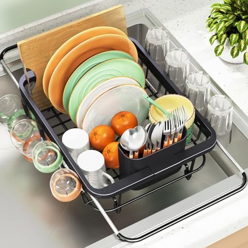 Urackify In-Sink Dish Drying Rack, Black