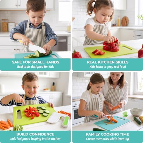 Tovla Jr. Kid Safe Knife Cooking Set | Montessori Kitchen Tools | Ages
