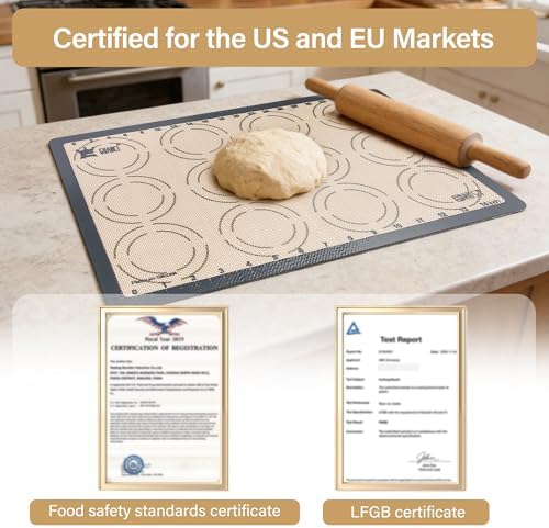 GUANCI Silicone Baking Mats, 2 Pack, 11.6" x 16.5"