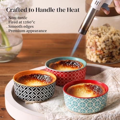 DOWAN Dipping Bowls with Lids, Ceramic Condiment Sauce Cups, 4 oz