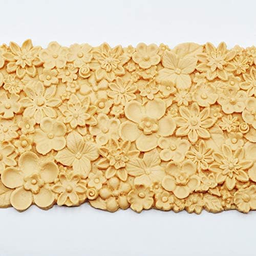 Edible Wedding Floral Flower lace Cake Silicone Embossing Texture