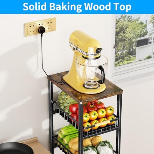 Fruit Vegetable Storage Basket for Kitchen, 5 Tier Large Pull-Out