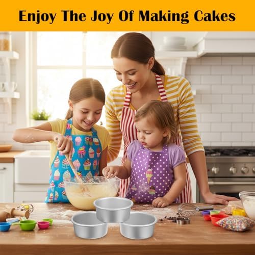 14 Pcs 4.5 Inch Round Cake Pans Set Nonstick Aluminum Baking Pans with