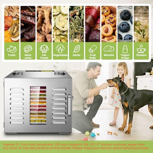 Commercial 10-Tray Stainless Steel Food Dehydrator