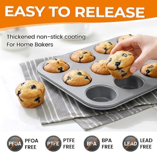 Vinino 6-Piece Baking Pans Set, Nonstick Carbon Steel Bakeware Sets