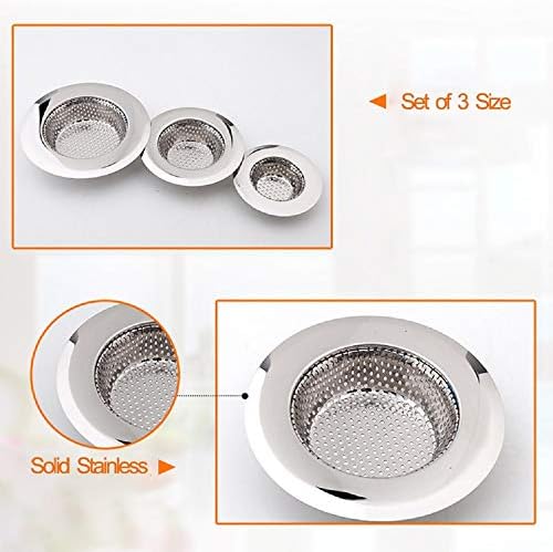 Hair Catcher Shower Drain(3 Pack), Bathtub Drain Cover, Sink Tub Drain