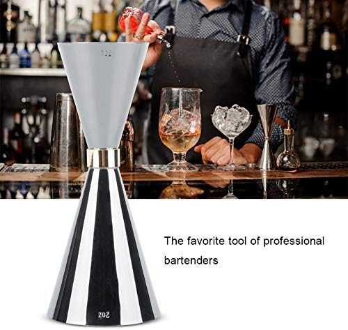 Stainless Steel Jigger Set, 30ml and 60ml Cone Shaped Drink Measuring
