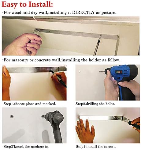 PHUNAYA Under Cabinet Paper Towel Holder, Stainless Steel