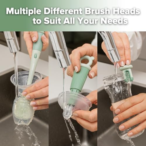 Haakaa 5-in-1 Cleaning Brush Set – Baby Bottle Brush & Bottle Brush