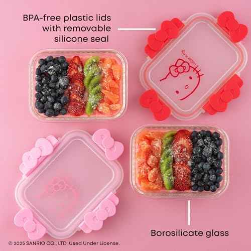 JoyJolt Sanrio Hello Kitty 2x Glass Storage Containers