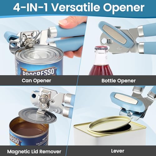 Vayvnt Heavy Duty Manual Can Opener with Magnet and Bottle Opener