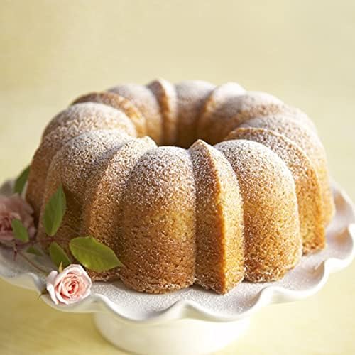 Tosnail Set of 3 Non-Stick Fluted Cake Pan, Tube Pan Round Cake Pan