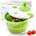 DoubleWave Salad Spinner | Spin & Dry Fruits, Vegetables & Greens Fast | Lettuce Washer with Dual Drain Holes | BPA-Free, Easy to Clean | 5.3 Quart Large Capacity