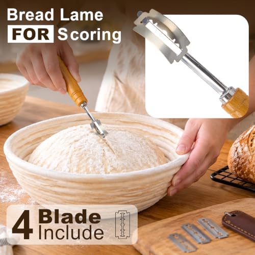 Sourdough Starter Kit with Proofing Baskets - Bread Baking Tools Set