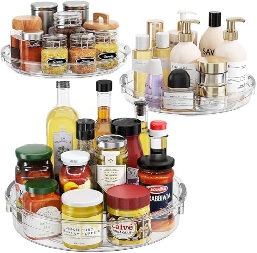 LAMU 3 Pack Lazy Susan Organizer, 9.25'' 10.6'' 12''