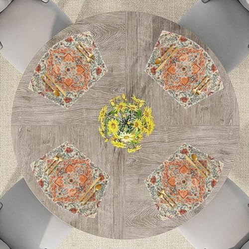 Artoid Mode Farmhouse Bohemian Wedge Shaped Placemats Set of 4