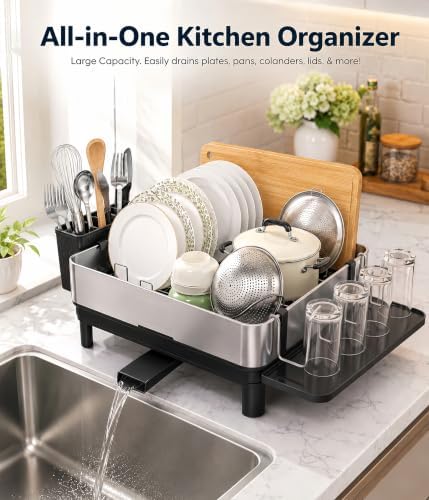 Dish Drying Rack, 17-Inch, Stainless Steel
