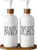 Dish Soap Dispenser for Kitchen Sink.Glass Hand Soap Dispenser, Modern by Aeakey