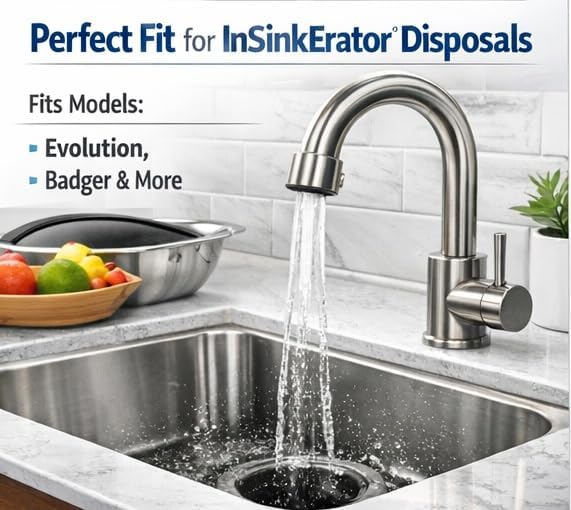Replacement for Insinkerator Antimicrobial Quiet Collar Sink Baffle