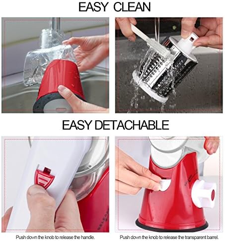Ourokhome Rotary Cheese Grater Hand Crank, Kitchen Shredder Speed