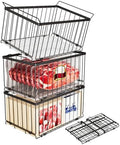 Large Freezer Organizer Bins, 3 Pack, 5 to 9 Cu.Ft