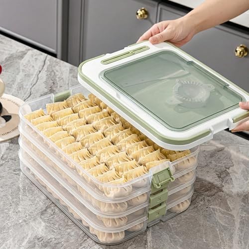 Plastic Cookie Storage Containers Airtight,4-Layer Cookie Carrier