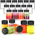 25 Pack 2 oz Shot Bottles with Caps, Wide-Mouth Plastic Bottles for