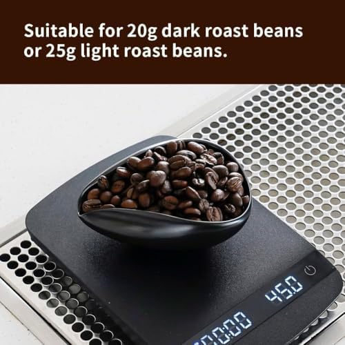 watchget Ceramic Coffee Dosing Cup & Tea Storage Tray, Black