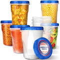 Stock Your Home 32oz Containers with Twist Top Lids, 6 Pack