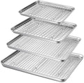 P&P CHEF 16 + 12.5 + 10.4 + 9 Inch Baking Sheet & Rack, Pan and Grid
