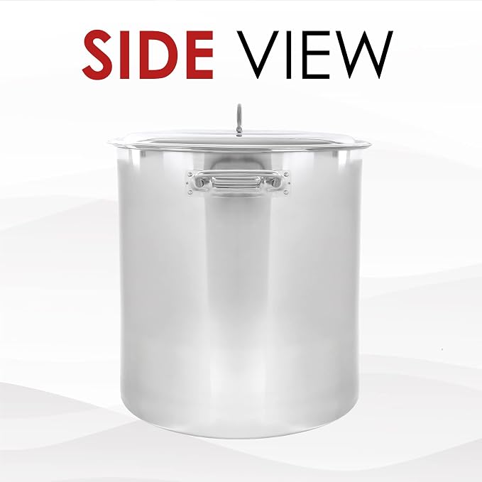 Concord 180 Quart Stainless Steel Stock Pot Cookware - Image 2