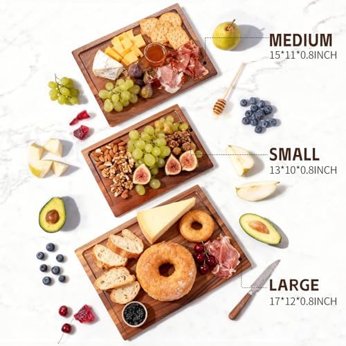Walnut Cutting Board Set of 3 Handmade Wooden Chopping Boards with