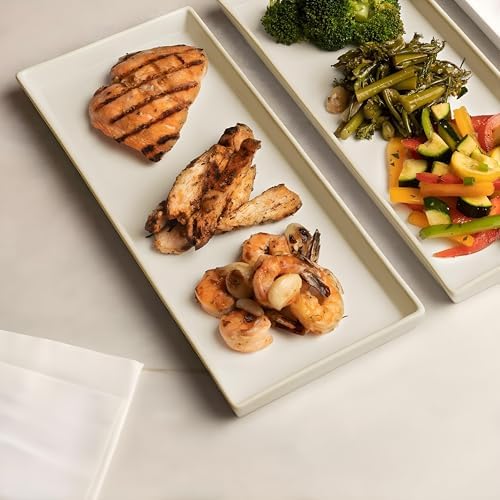 KooK Serving Platters and Trays, Trays for Serving Food, Ceramic