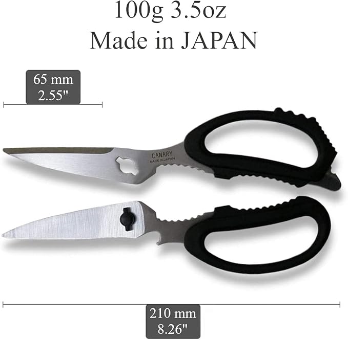 CANARY Japanese Kitchen Scissors Heavy Duty 8.2", Made in JAPAN, Dishwasher - Image 2