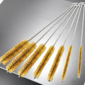 7 PCS Brass Wire Tube Brush Kit Wire Bottle Brushes, 11'' Long-Handle