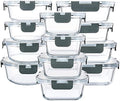 M MCIRCO 24 Piece Glass Food Storage Containers with Lids