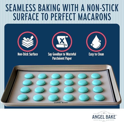 SAENA BAKING CO Silicone Baking Mat Set for Macarons – Non-Stick