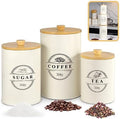 Airtight Tea, Coffee and Sugar Container Set - Stackable Kitchen