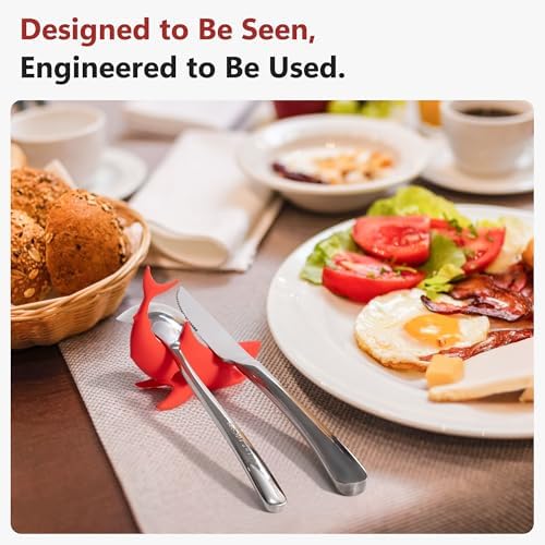 Li&Zhao 3 PCS Funny Silicone Spoon Rest - Shark Spoon Rest for Stove