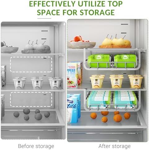Hanging Soda Can Organizer for Refrigerator, 10-Can Dispenser