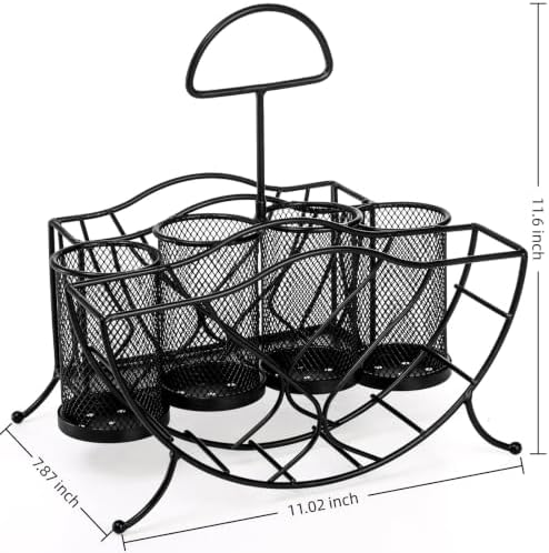 Bekith Silverware Caddy Paper Plate Napkin Holder, Utensil Holder with