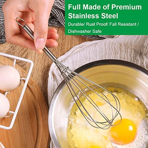 ForTomorrow Stainless Steel Whisk Set - 8"+10"+12" Thin Handle Wisk