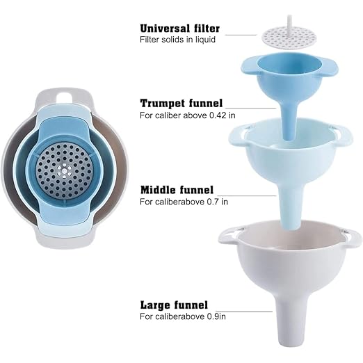 4 in 1 Funnels for Kitchen Use Filling Bottles - Image 3